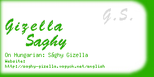gizella saghy business card